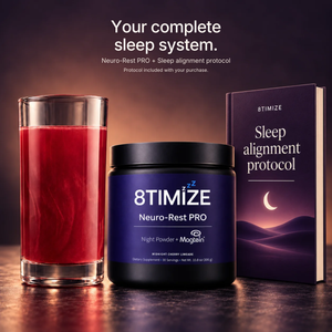 The complete 8TIMIZE sleep system with Neuro-Rest PRO and Sleep alignment protocol.