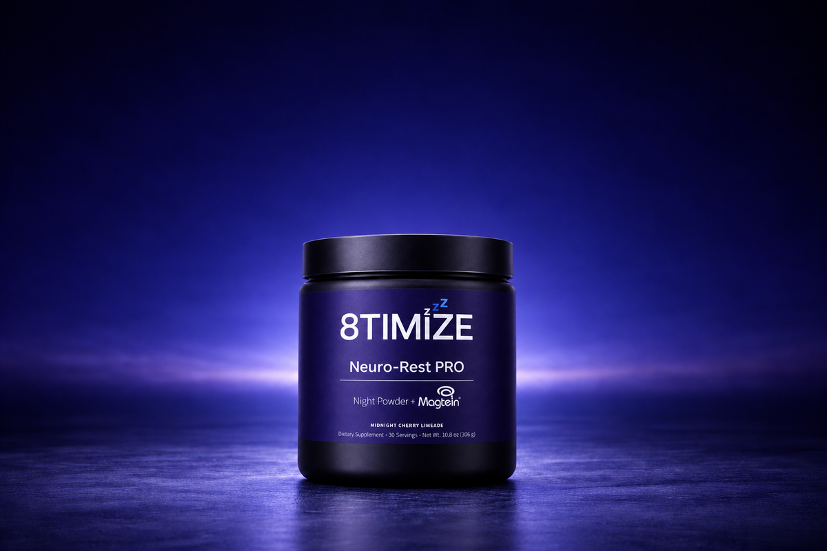 8TIMIZE Neuro-Rest PRO Midnight Cherry Limeade supplement jar